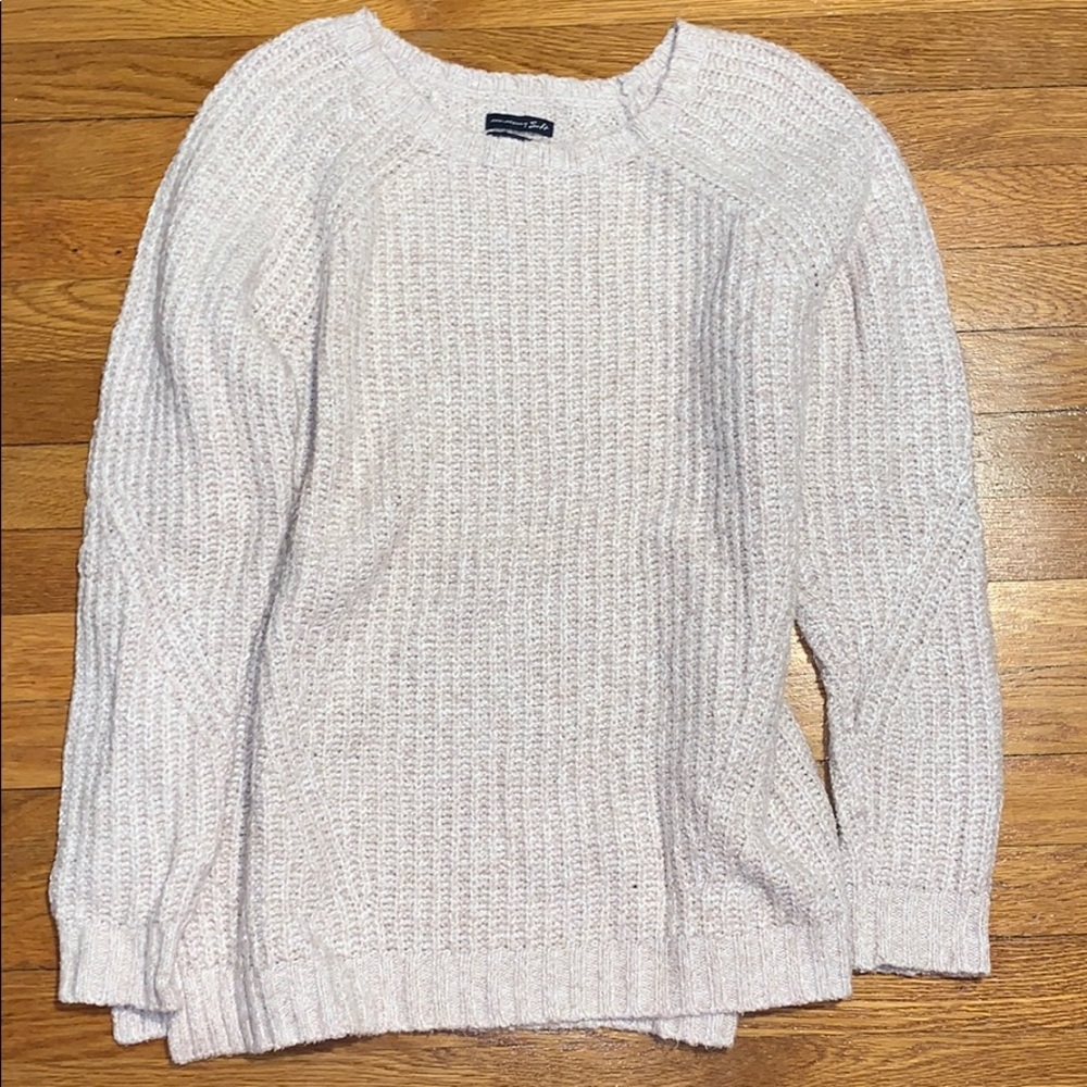 American eagle baby pink knit sweater